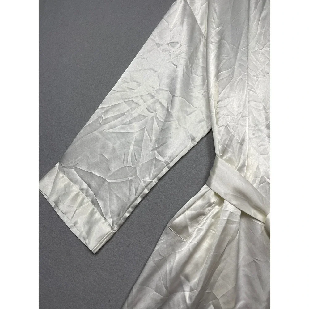 Victoria's Secret Robe Satin White Womens S/M